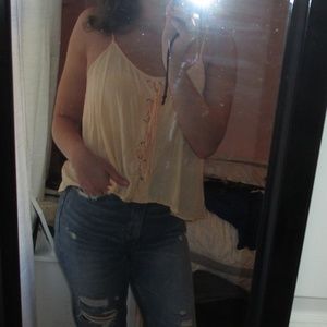 Peach lightweight tank top